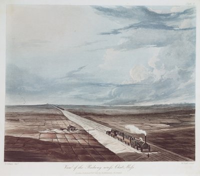 View of the Railway Across Chat Moss by Thomas Talbot after Bury